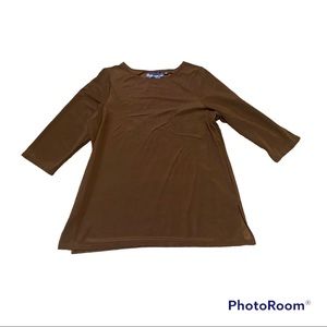 Susan Graver brown tunic top